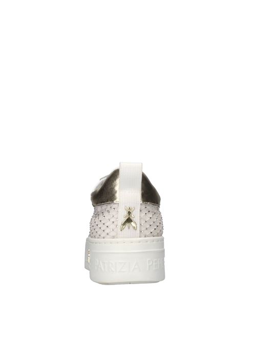 Sneakers in pelle e tessuto PATRIZIA PEPE | PPJ308 VIT.BIANCO-PLATINO